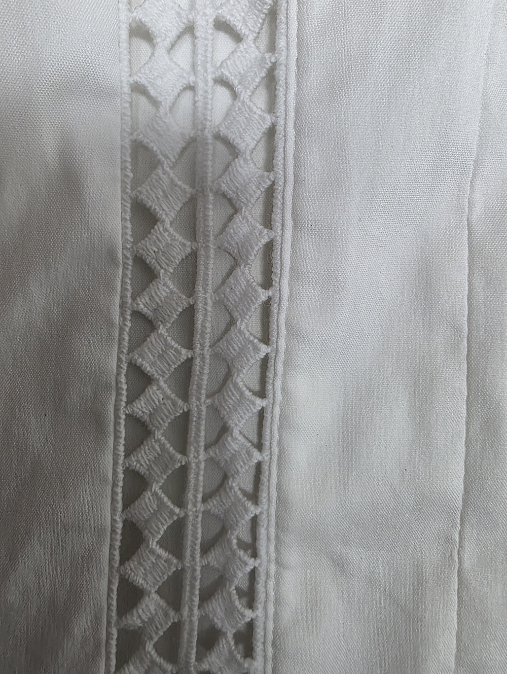 White House Black Market & Spruce Ivory Crochet-Trim Peasant Blouse - Picture 4 of 12